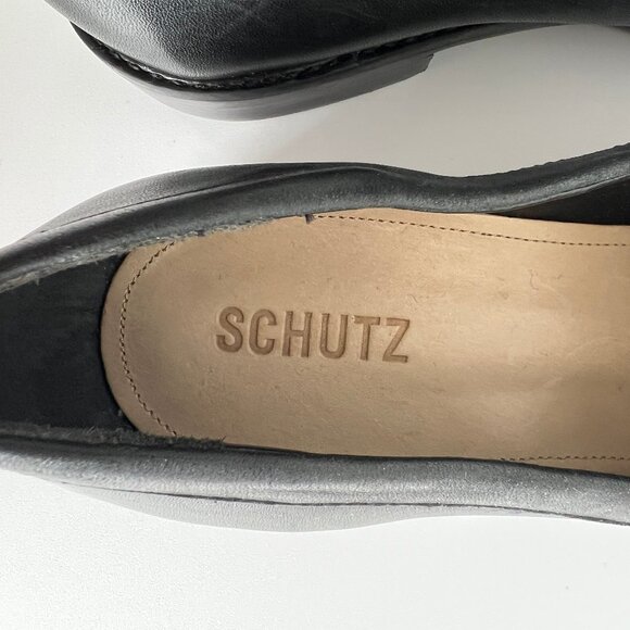 SCHUTZ Black Leather Loafers - Picture 6 of 11